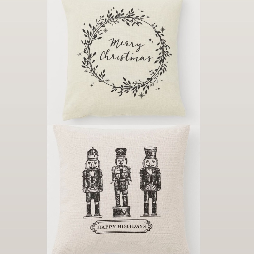H&M HOME CHRISTMAS 3 PILLOW CASES CHRISTMAS NUTCRACKER